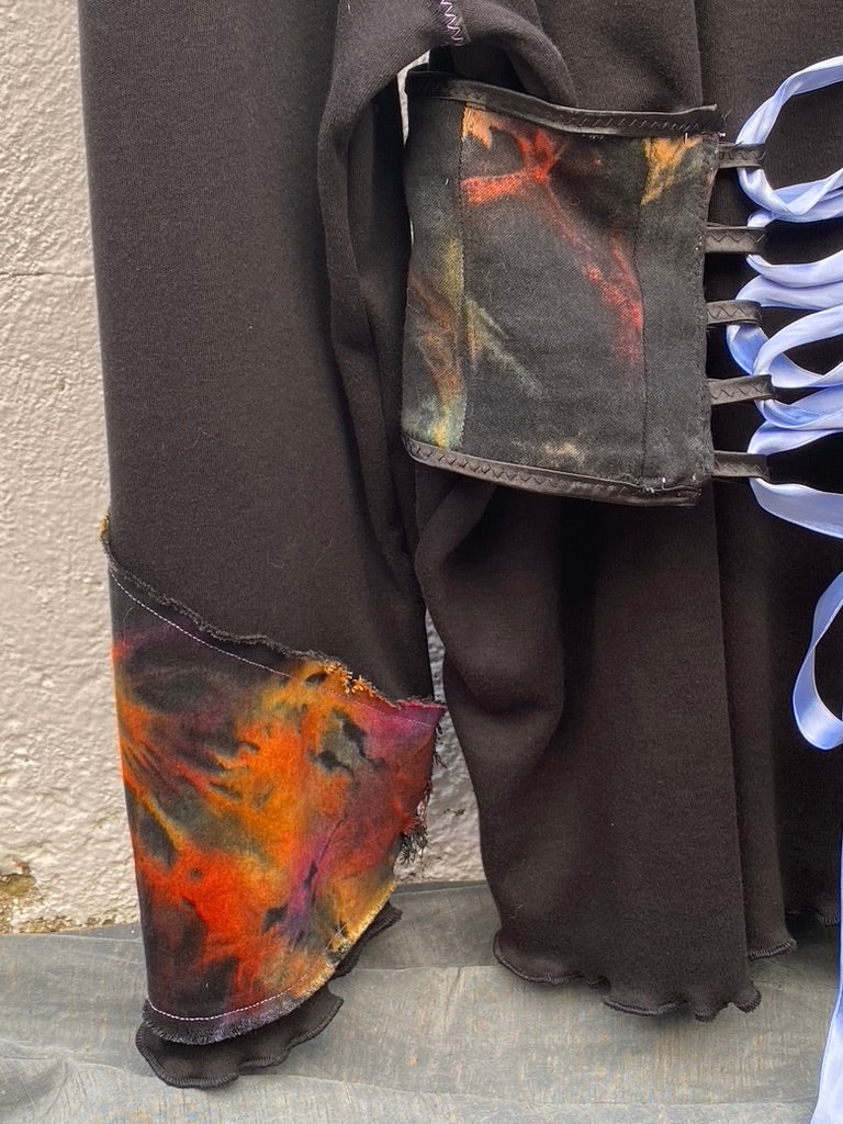 SUDADERA TIEDYE CON CORSÉ