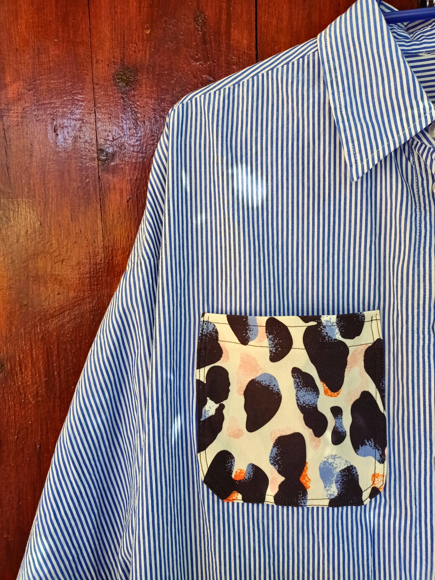 CAMISA RAYAS Y ANIMAL PRINT